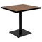 Flash Furniture 30" Square Faux Teak Patio Table & 4 Club Chairs XU-DG-104560064-GG - alternate 2